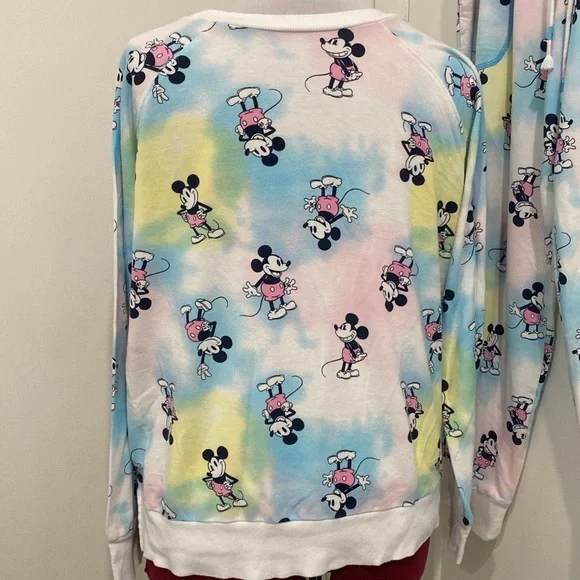 Disney Mickey Mouse  All Over Print Long Sleeve Pajama Sleep/ Lounge Set | XL - Picture 10 of 15